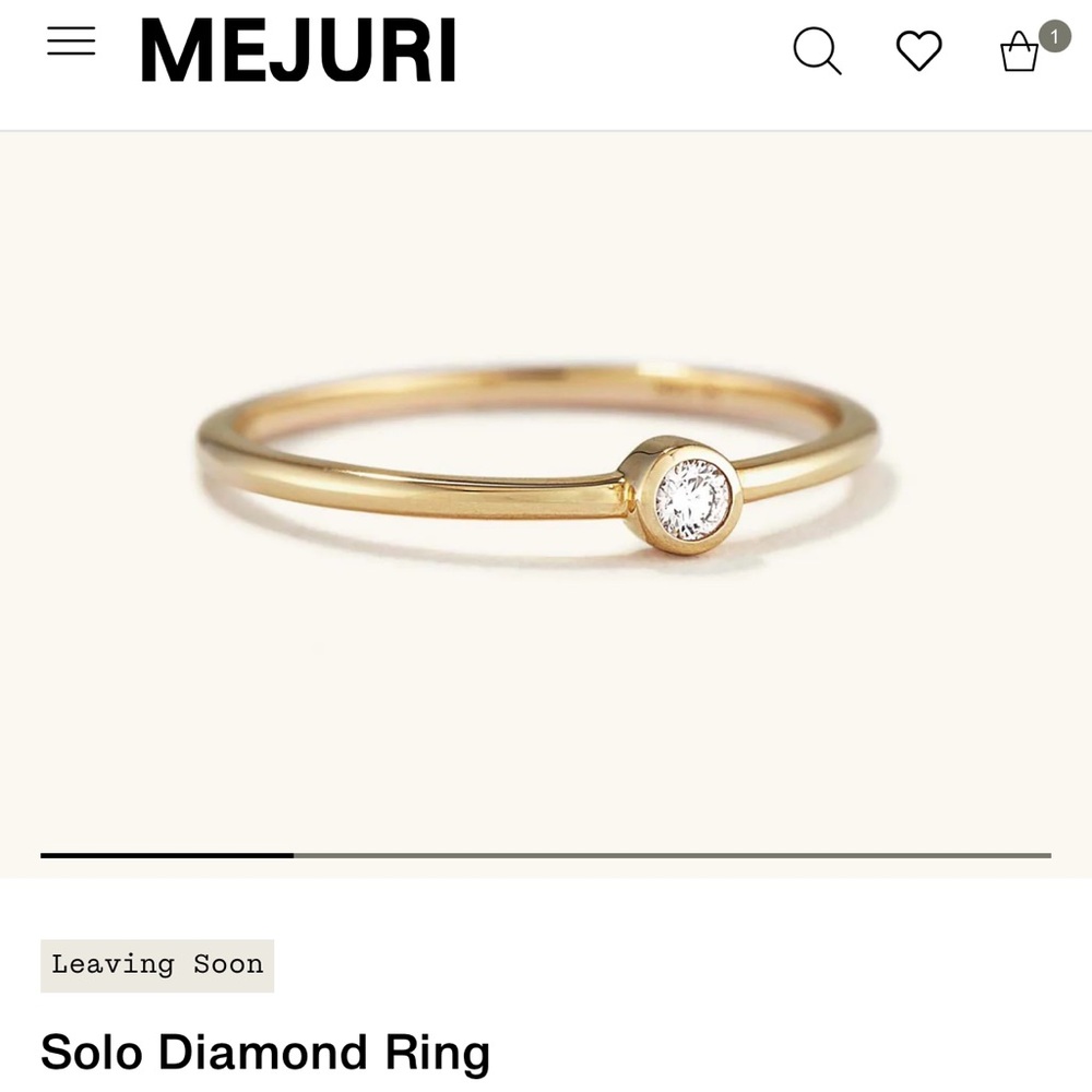 Mejuri Gold Dainty Diamond Ring